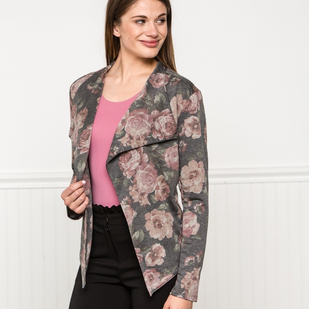 Floral Moto Cardigan - BRAND NEW!